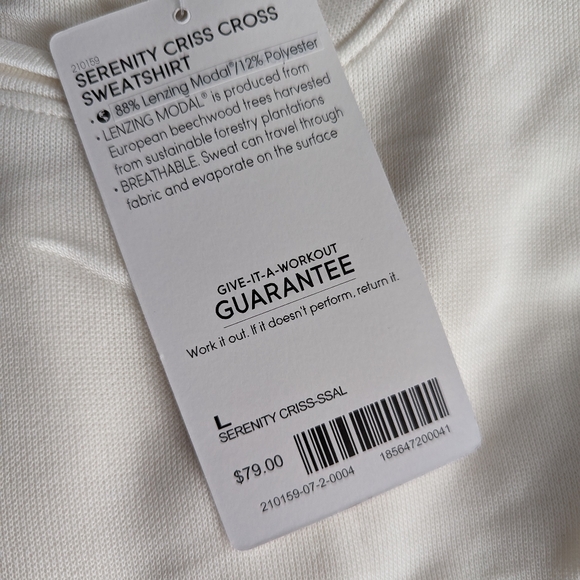 Athleta Serenity Criss Cross Sweatshirt - Picture 5 of 5